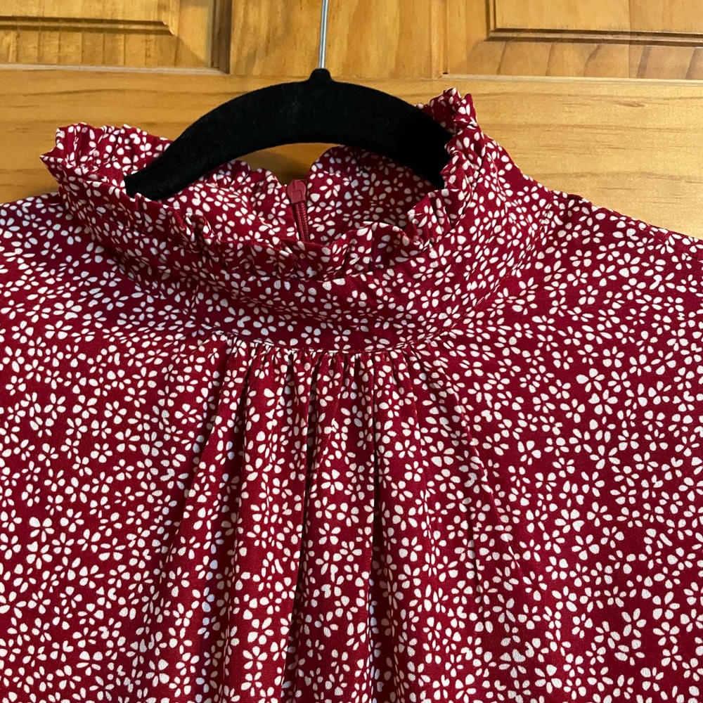 Cute mock neck mini dress by SHEIN.
